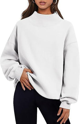 Casual Style Fleece Half Turtleneck Sweater