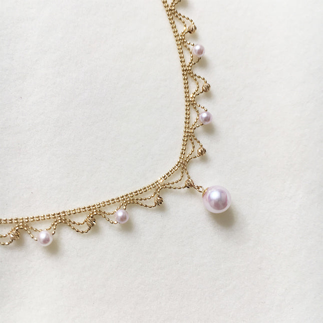 Aurora 18k Gold Pearl Necklace