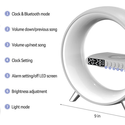 Bluetooth Speaker Wireless Charger Lamp