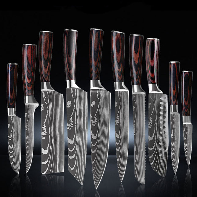 Stainless Steel Chef's Knife Set – 6/8/10 Pieces