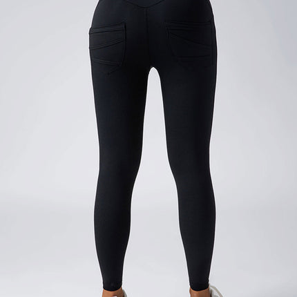 2 Pack High Waist Yoga Pants With Pockets