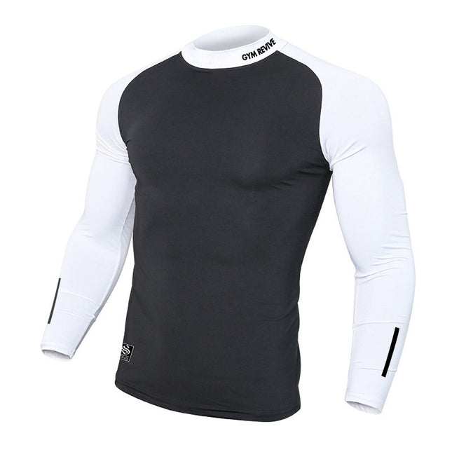 Workout Clothes Contrast Color Slim Fit T-shirt Men