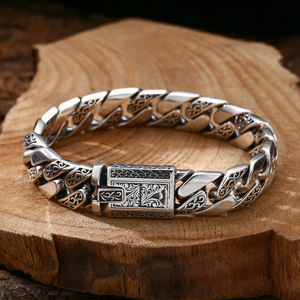 925 Sterling Silver Tangcao Cuban Bracelet – Men’s