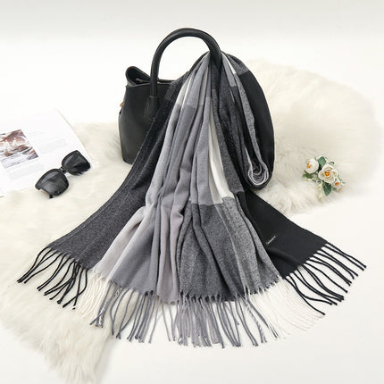 Autumn & Winter Contrast Color Cashmere-like Scarf