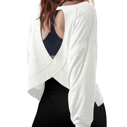 Women's Long Sleeve Backless Top