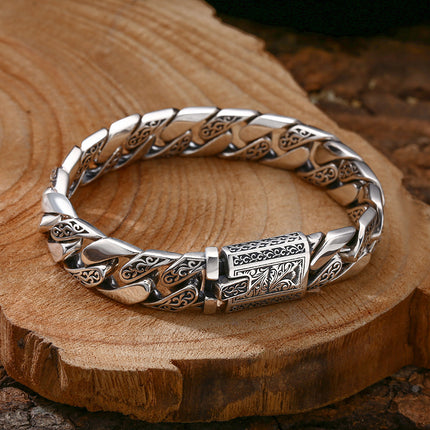 925 Sterling Silver Tangcao Cuban Bracelet – Men’s