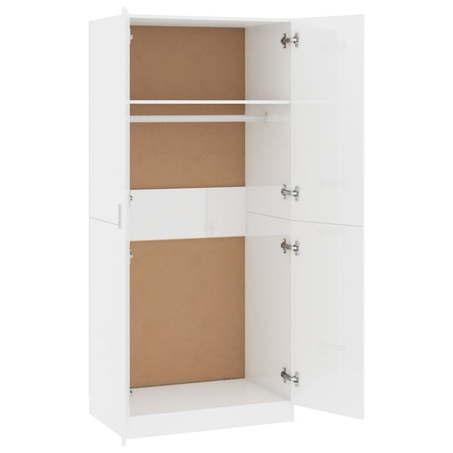 VidaXL Wardrobe High Gloss White