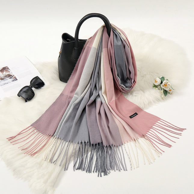 Autumn & Winter Contrast Color Cashmere-like Scarf