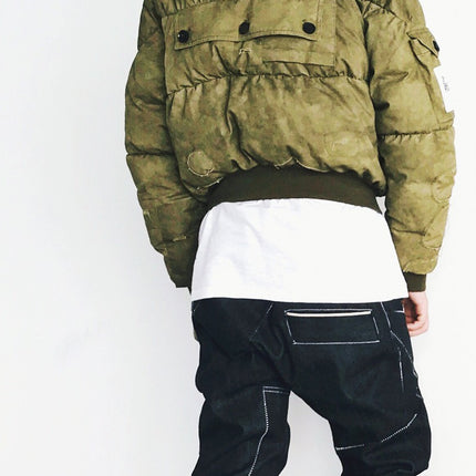 Autumn and Winter Thickened Warm Baseball Down Jacket