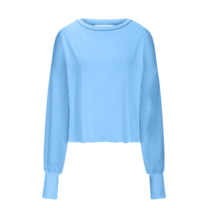 Women's Long Sleeve Backless Top