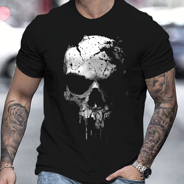 3D Shattered Skull Men's T-shirt