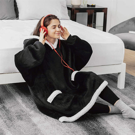 Winter TV Hoodie Blanket