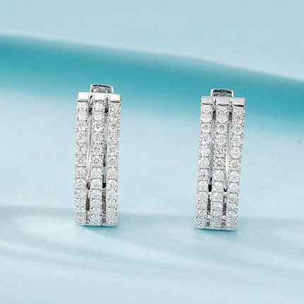 18K White Gold Diamond Earrings