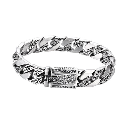 925 Sterling Silver Tangcao Cuban Bracelet – Men’s