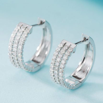 18K White Gold Diamond Earrings