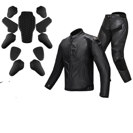 Windproof Motorcycle Leather Pants Suit
