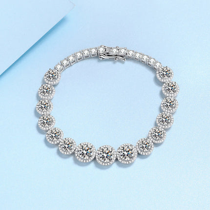 925 Sterling Silver Moissanite Starry Bracelet for Women