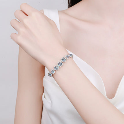 925 Sterling Silver Moissanite Starry Bracelet for Women