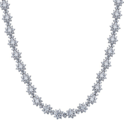 925 Silver High Carbon Diamond Sunflower Necklace