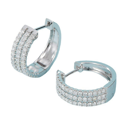 18K White Gold Diamond Earrings