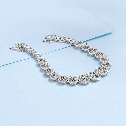 925 Sterling Silver Moissanite Starry Bracelet for Women