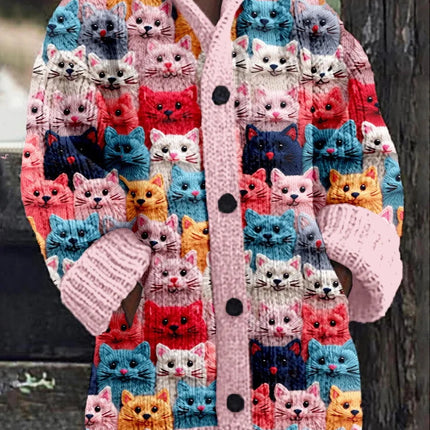 Ethnic Print Women's Casual Cloak Coat
