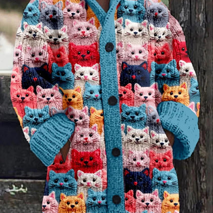 Ethnic Print Women's Casual Cloak Coat