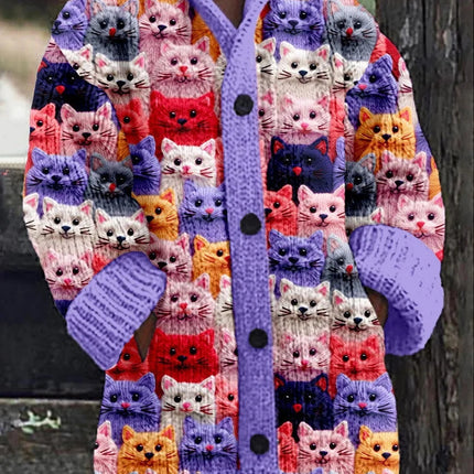 Ethnic Print Women's Casual Cloak Coat