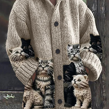 Ethnic Print Women's Casual Cloak Coat