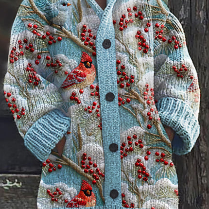 Ethnic Print Women's Casual Cloak Coat