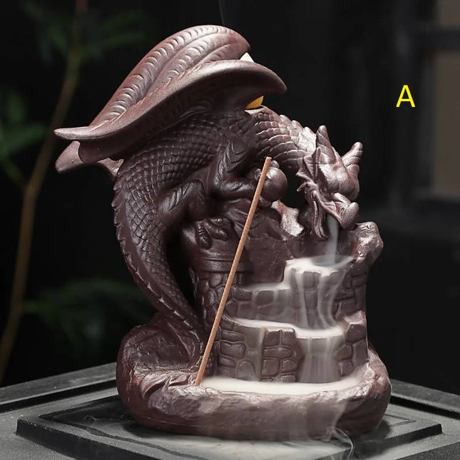 Dragon Incense Burner - Ceramic Cone Burner