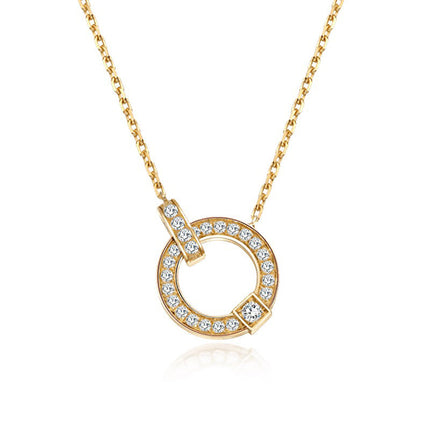 18K Gold Diamond Clavicle Necklace