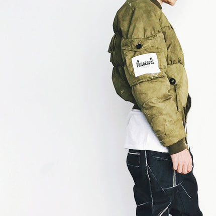 Autumn and Winter Thickened Warm Baseball Down Jacket