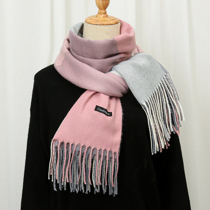 Autumn & Winter Contrast Color Cashmere-like Scarf