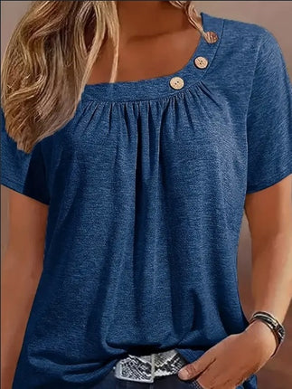 Charming Ruched Solid Blouse