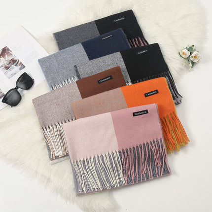 Autumn & Winter Contrast Color Cashmere-like Scarf