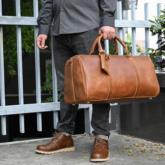 Vintage Leather Multifunctional Duffle Bag