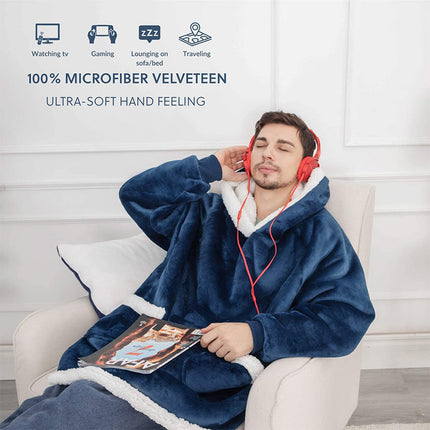 Winter TV Hoodie Blanket