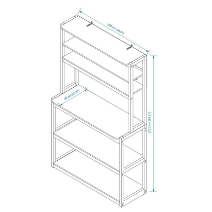 5-Layer Packer Rack for Kitchen & Coffee Bars (39.37")