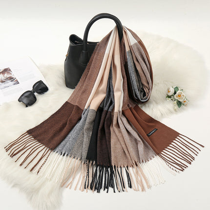 Autumn & Winter Contrast Color Cashmere-like Scarf