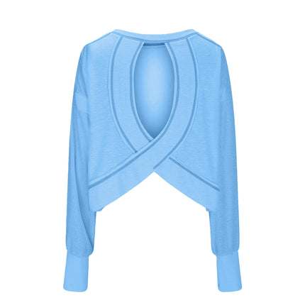 Women's Long Sleeve Backless Top