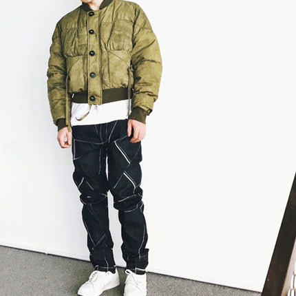 Autumn and Winter Thickened Warm Baseball Down Jacket