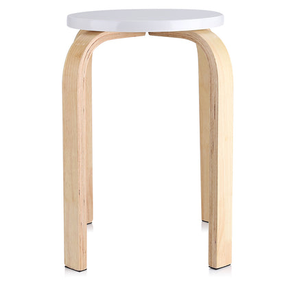 1Pc Anti-Slip Bent Wood Stacking Stool for Kids Room Decor