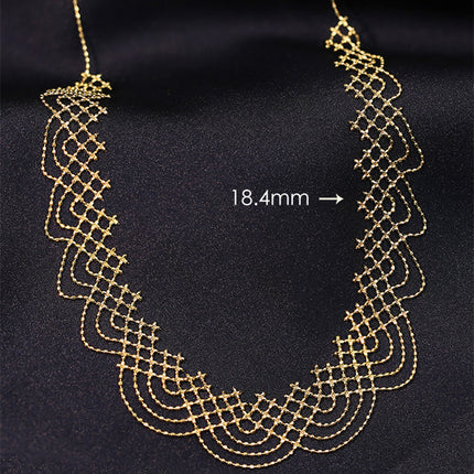 18K Gold Diamond Clavicle Necklace