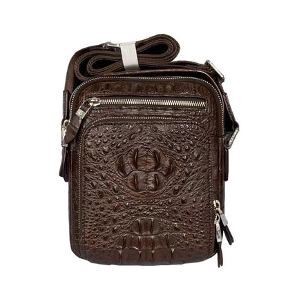 Crocodile Leather Men's Crossbody Bag